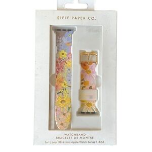 Rifle Paper Co Floral Patterned Apple Watch Band Series 1-8 SE 38-41mm